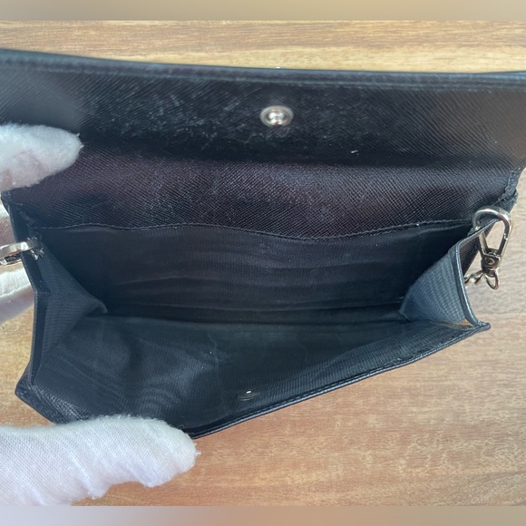 Authentic Prada black Saffiano leather Wallet on Chain - Picture 7 of 13